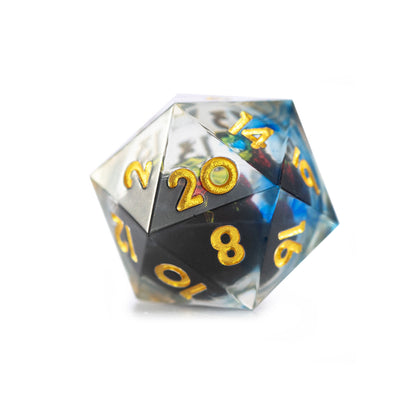 Gilded Veil Skull 7-Piece Polyhedral Dice Set