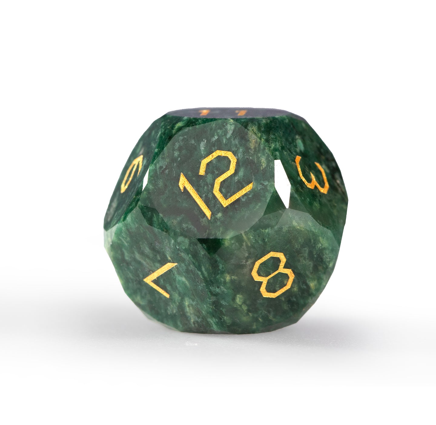 African Jade Diamond-Cut 7-Piece Dice Set