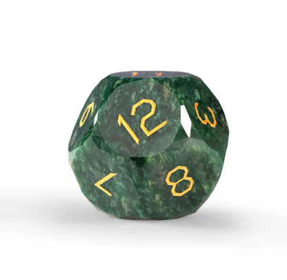 African Jade Diamond-Cut 7-Piece Dice Set