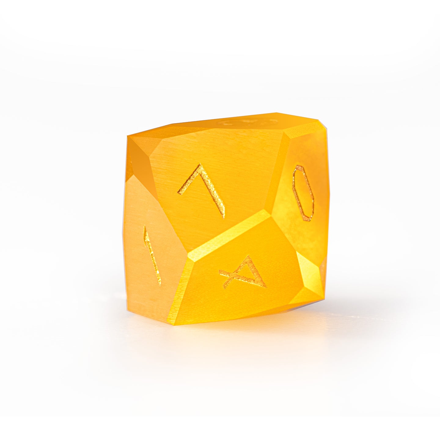 Yellow Cat’s Eye Crystal Diamond-Cut 7-Piece Dice Set