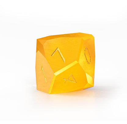 Yellow Cat’s Eye Crystal Diamond-Cut 7-Piece Dice Set