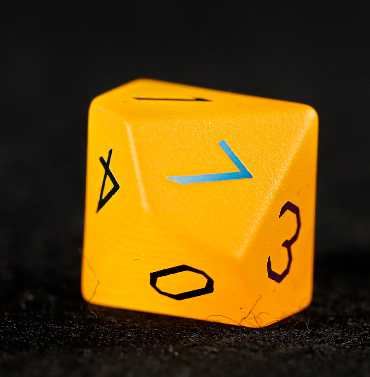 Golden Cat’s Eye Plated 7-Piece Polyhedral Dice Set