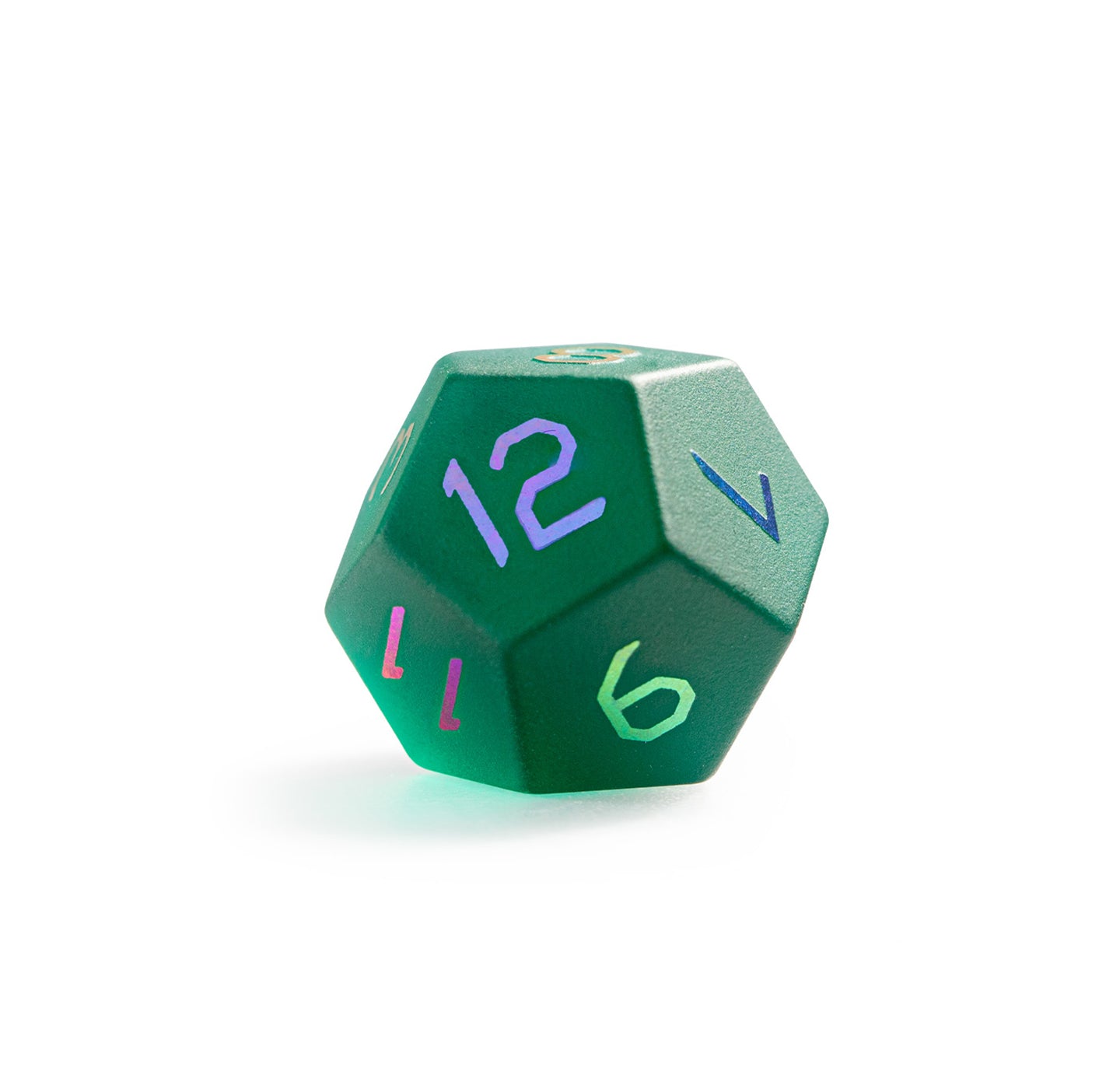 Pine Green Plated 7-Piece Polyhedral Dice Set