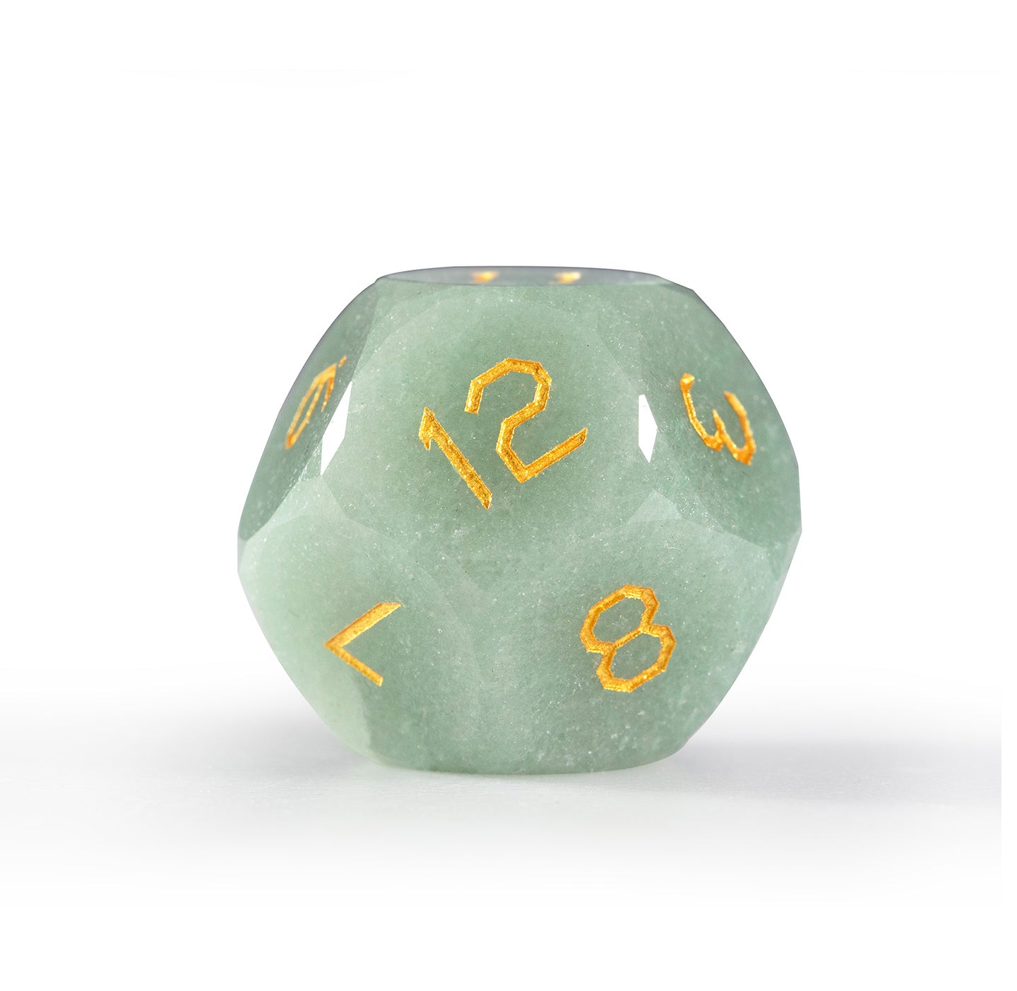 Green Aventurine Diamond-Cut 7-Piece Dice Set