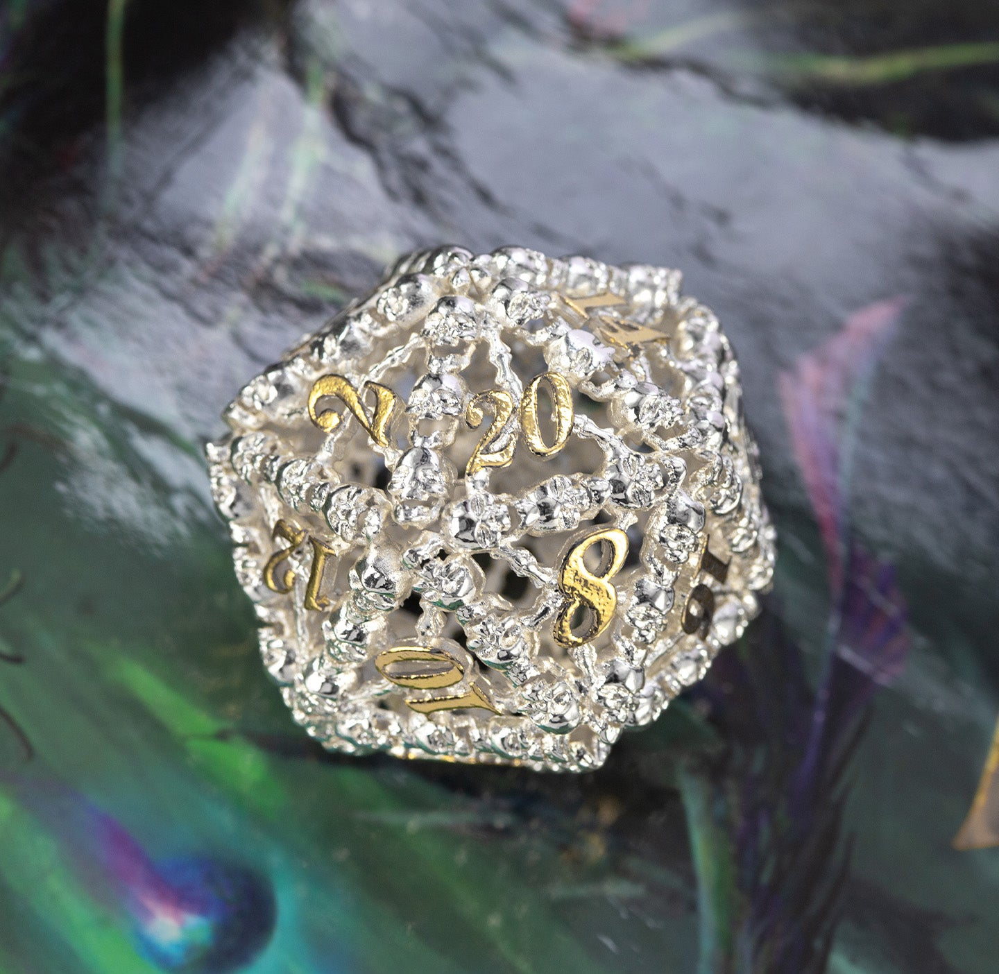 Hollow White Jade D20