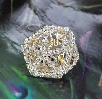 Hollow White Jade D20