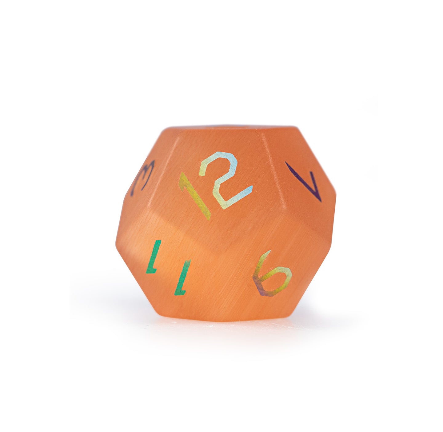 Amber Cat’s Eye Plated 7-Piece Polyhedral Dice Set