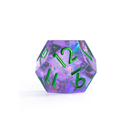 Dreamveil Amethyst Gold 7-Piece Polyhedral Dice Set