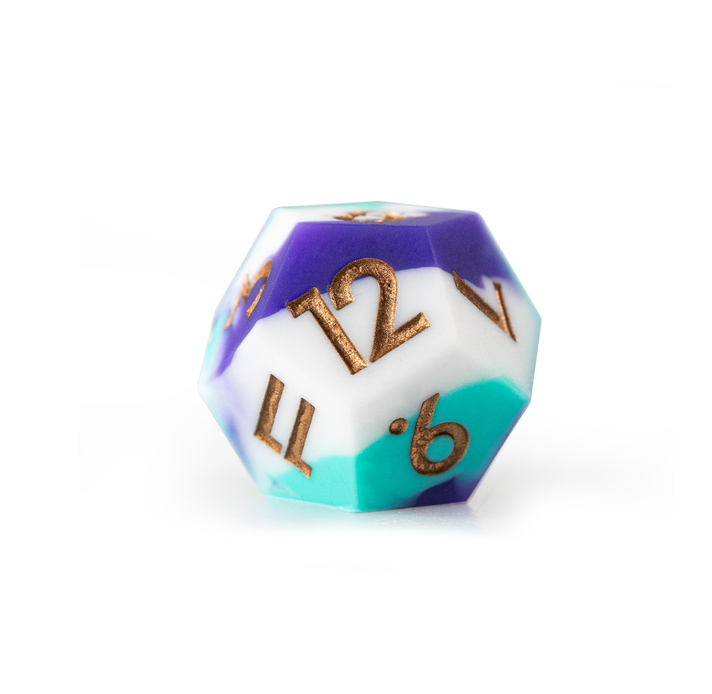 Aurora Gilded Silicone 7-Piece Polyhedral Dice Set