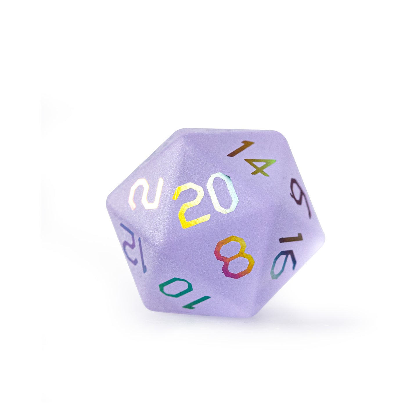 Amethyst Purple Glass Plated 7-Piece Polyhedral Dice Set