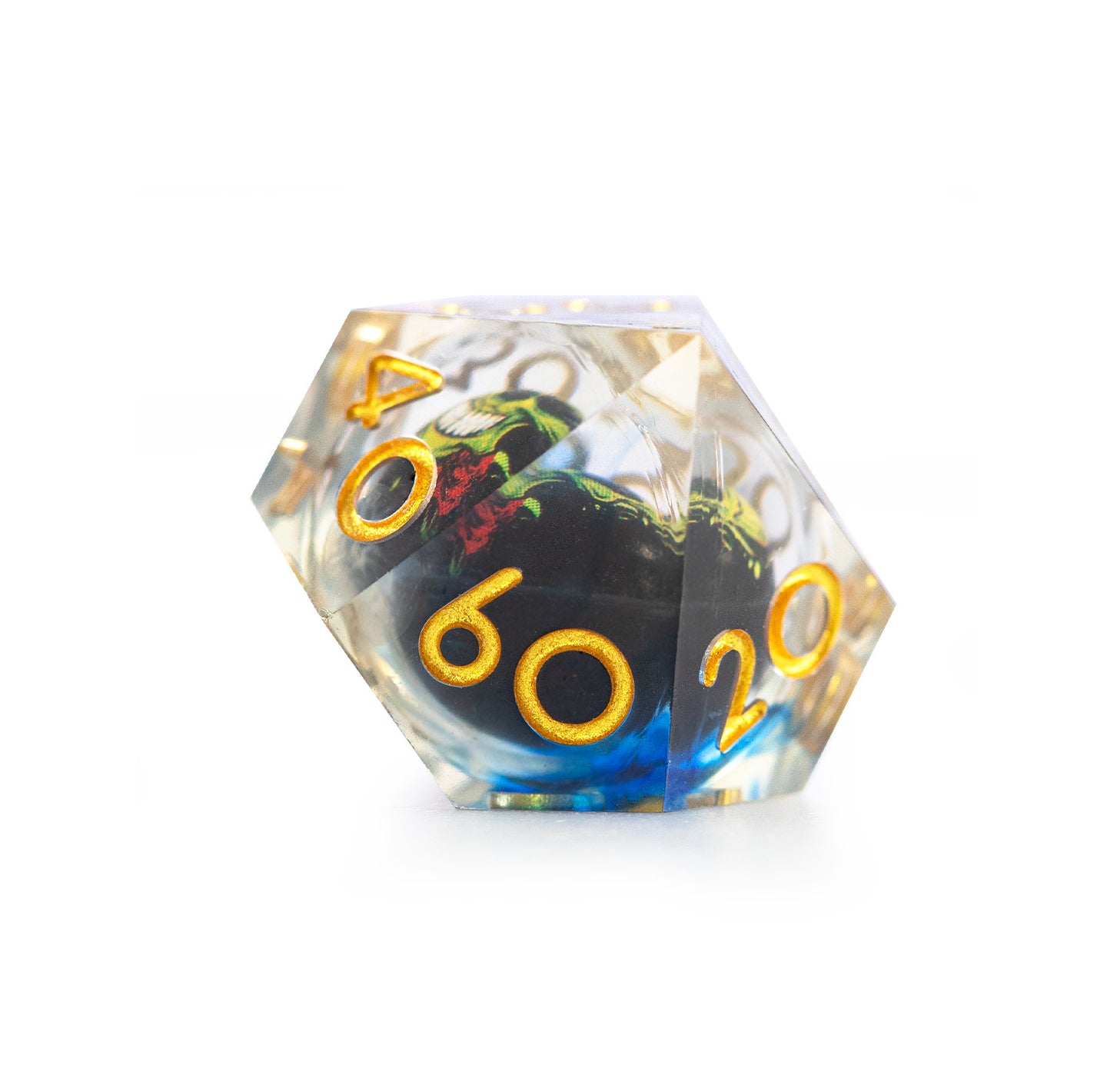 Gilded Veil Skull 7-Piece Polyhedral Dice Set