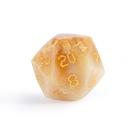 Chrysanthemum Stone Diamond-Cut 7-Piece Dice Set