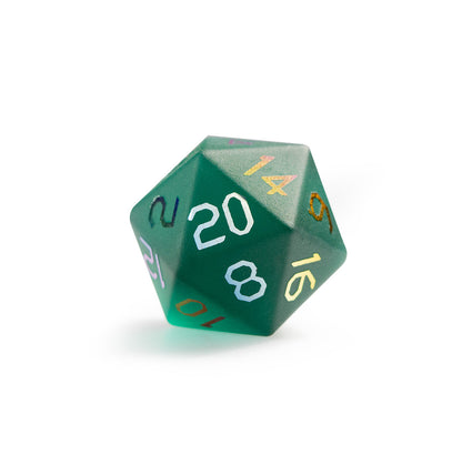 Pine Green Plated 7-Piece Polyhedral Dice Set