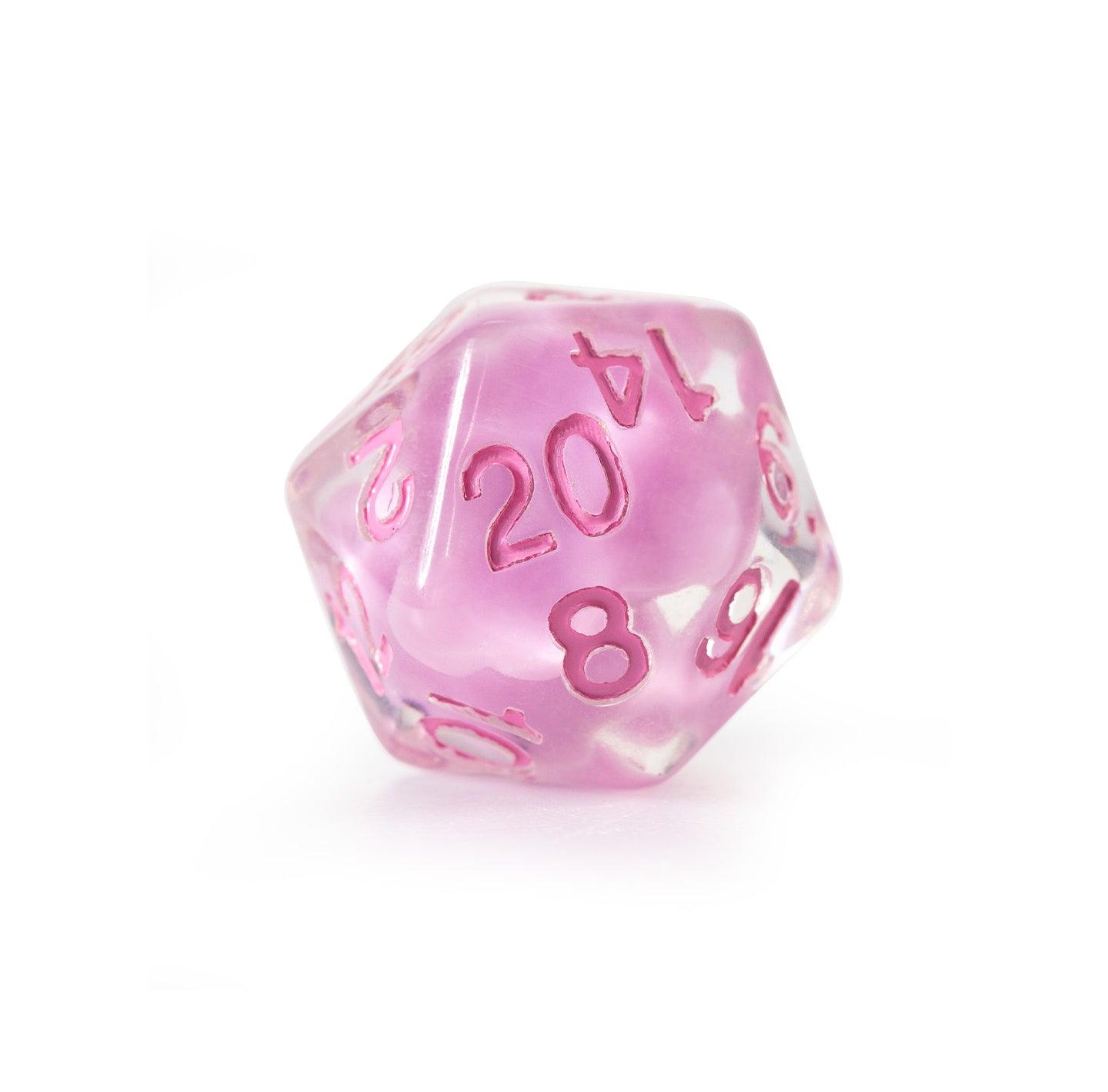 Rose Quartz Familiar 7-Piece Polyhedral Dice Set