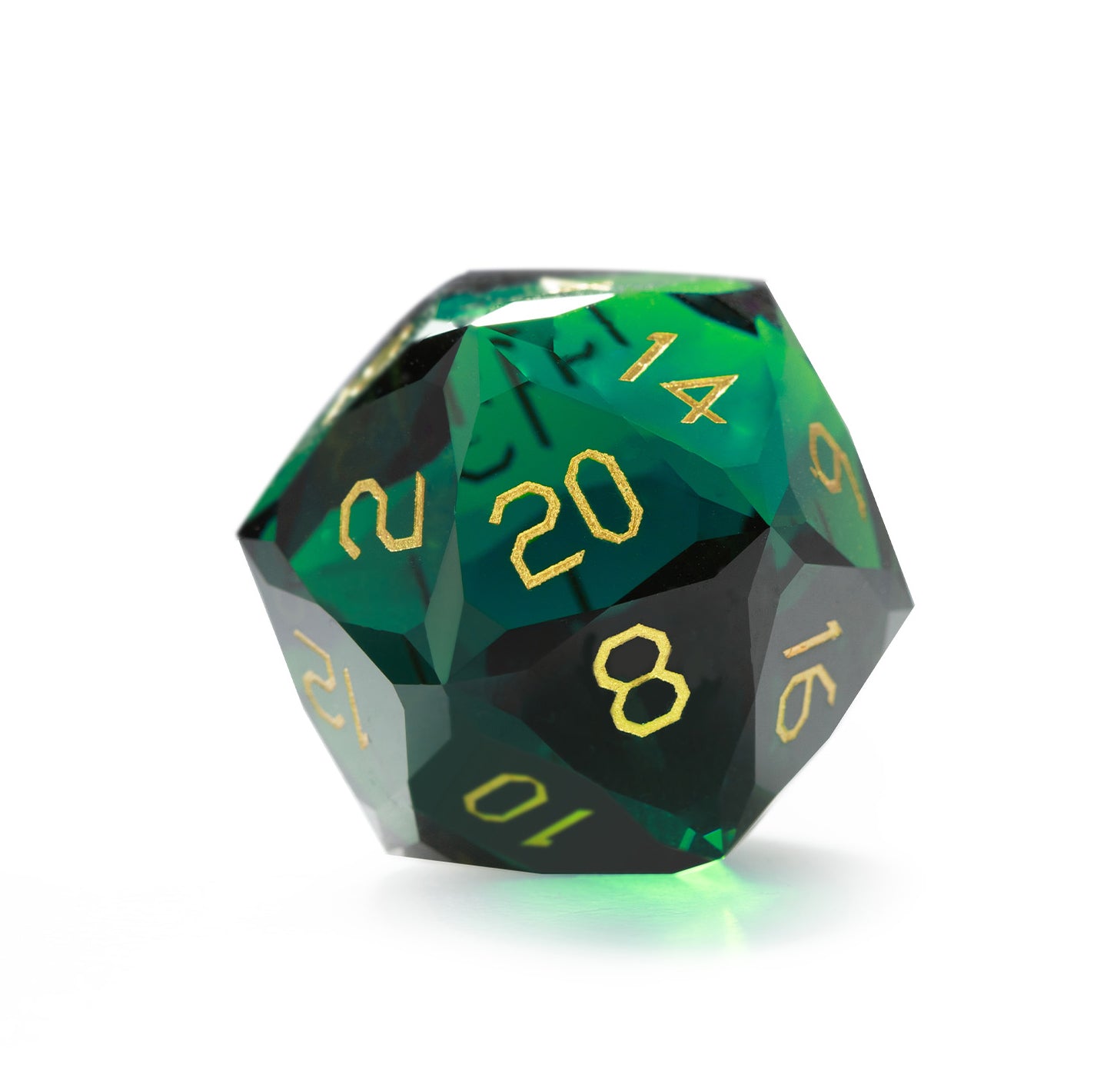 Cypress Green Diamond-Cut 7-Piece Dice Set