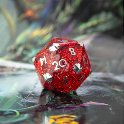Crimson Dragon’s Flame Single D20 Dice