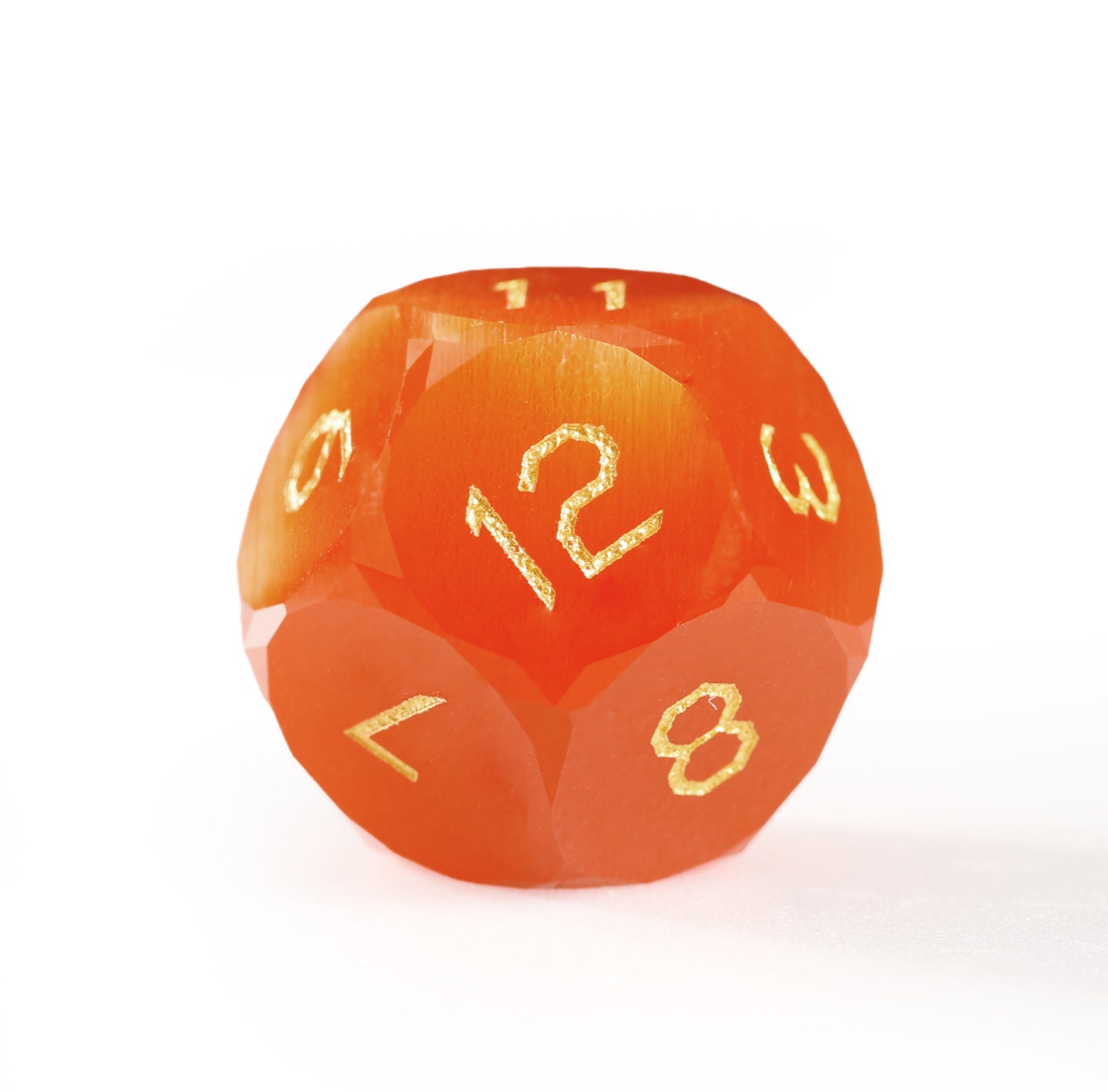 Red Cat’s Eye Crystal Diamond-Cut 7-Piece Dice Set