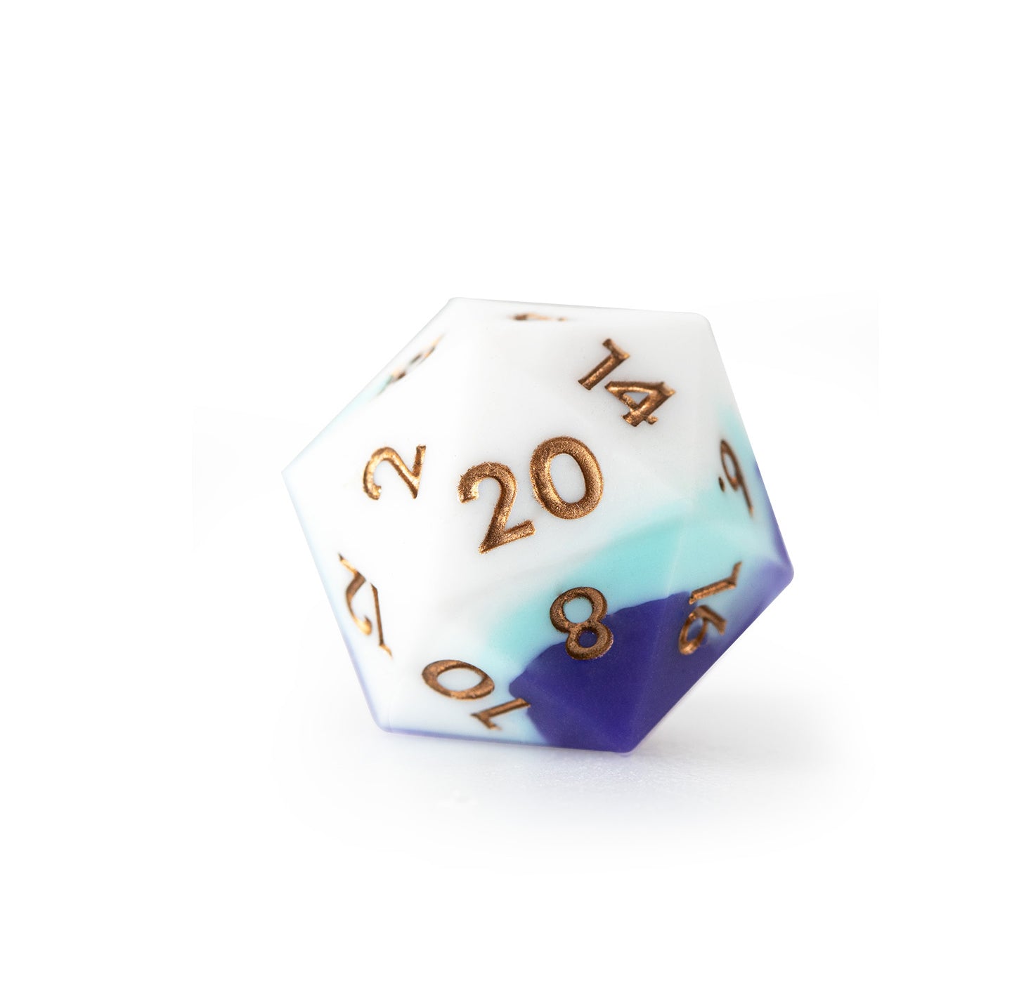 Aurora Gilded Silicone 7-Piece Polyhedral Dice Set