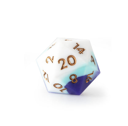 Aurora Gilded Silicone 7-Piece Polyhedral Dice Set