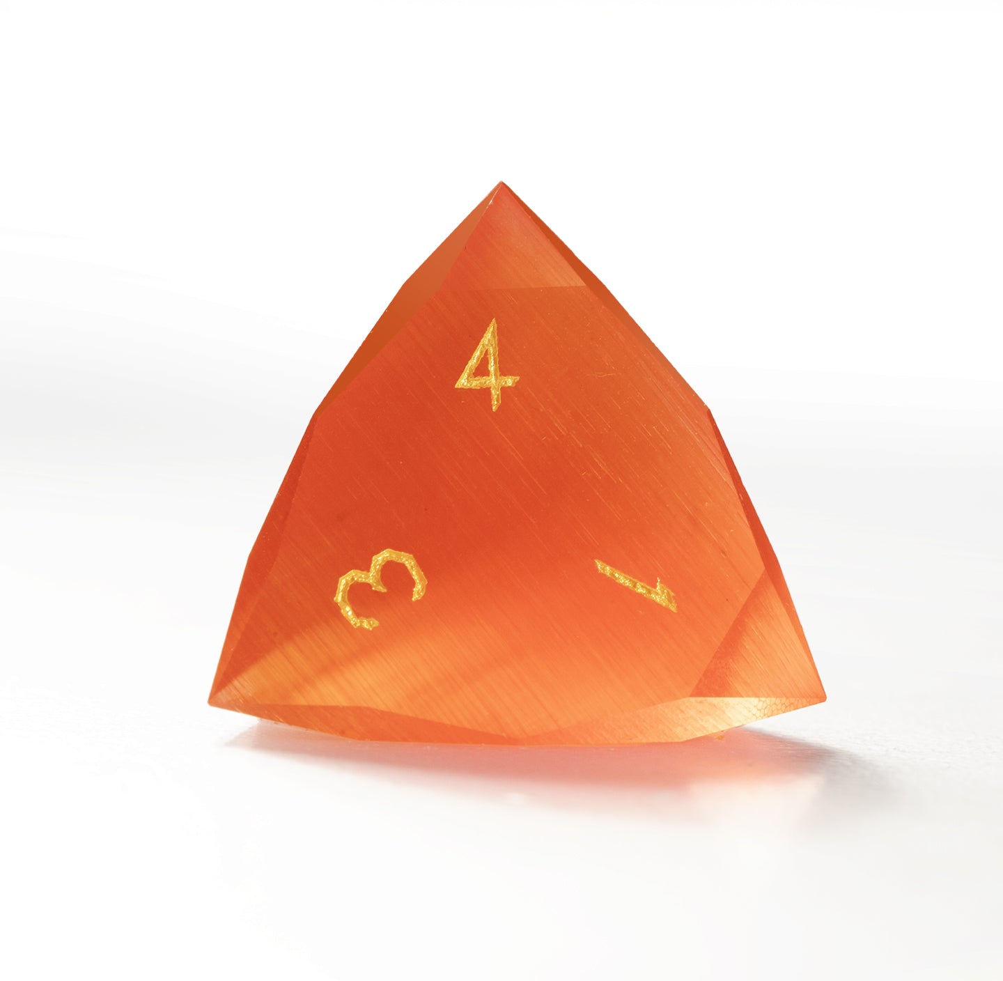 Red Cat’s Eye Crystal Diamond-Cut 7-Piece Dice Set