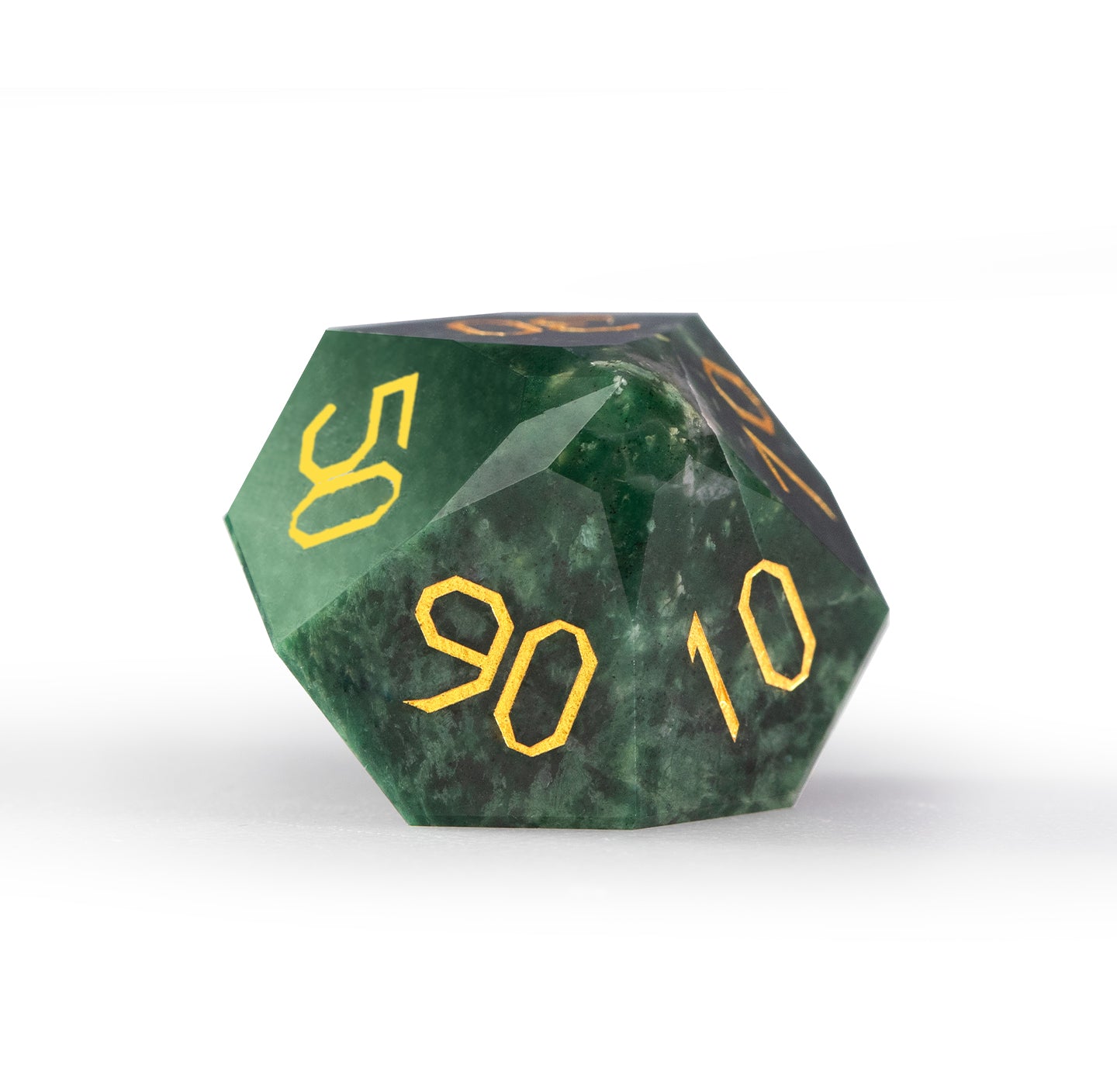 African Jade Diamond-Cut 7-Piece Dice Set
