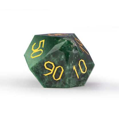 African Jade Diamond-Cut 7-Piece Dice Set