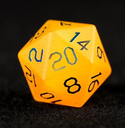 Golden Cat’s Eye Plated 7-Piece Polyhedral Dice Set