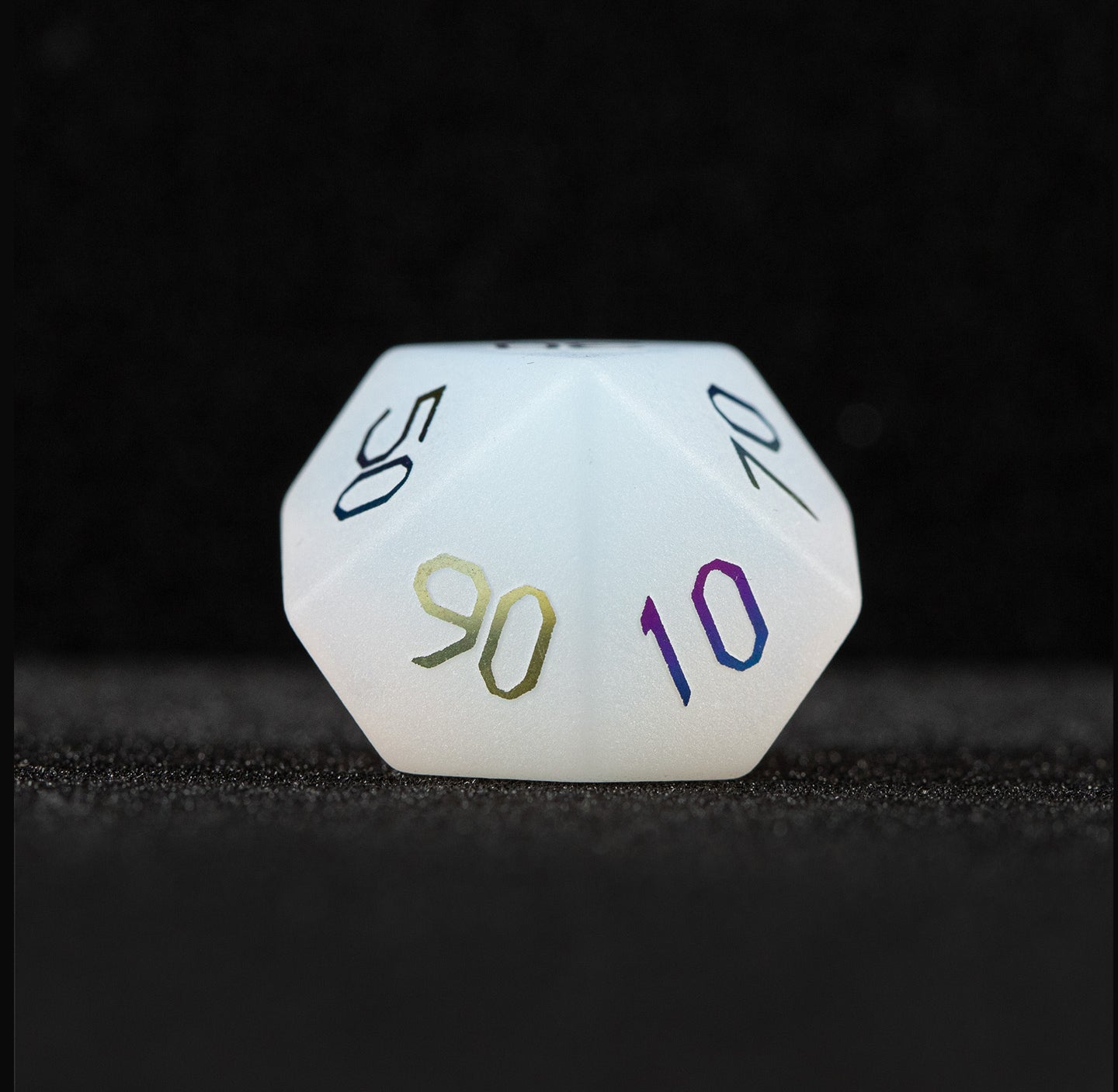 White Star Plated 7-Piece Polyhedral Dice Set