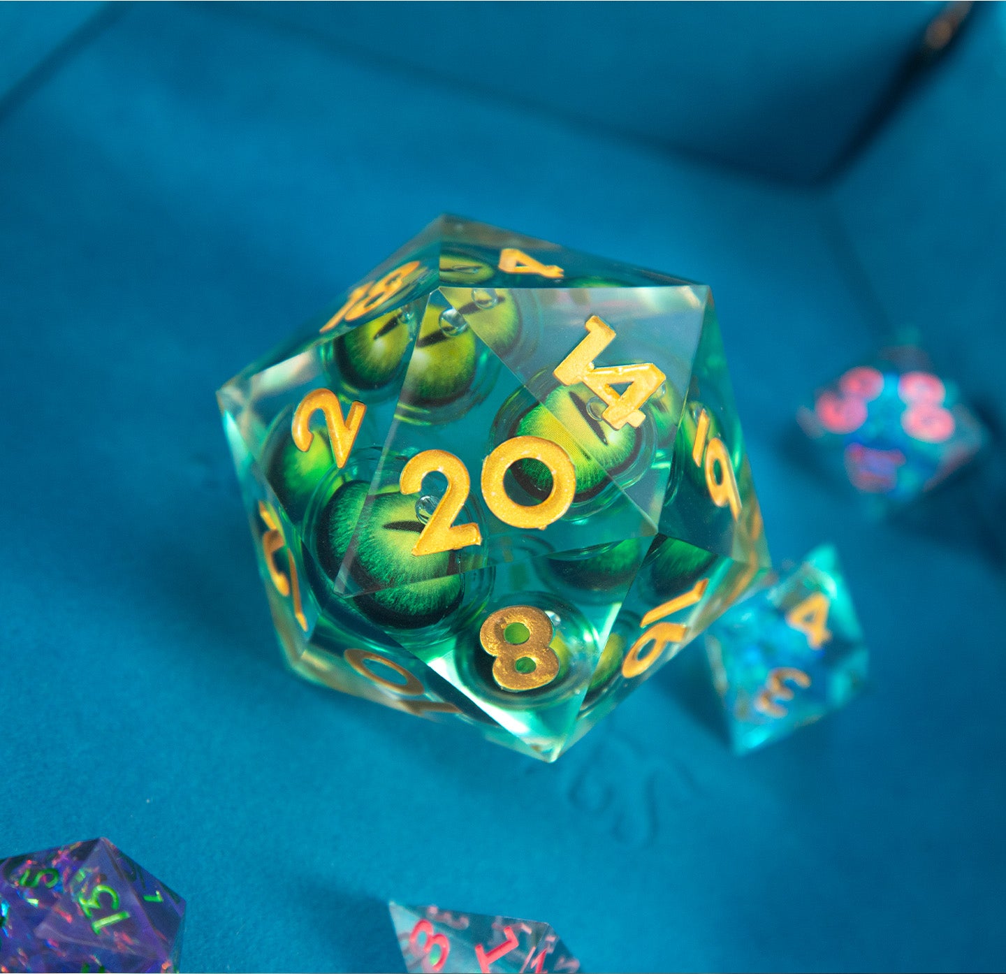 Jade Gaze Single D20 Dice