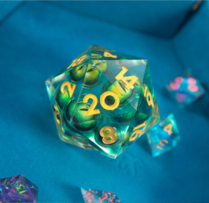 Jade Gaze Single D20 Dice