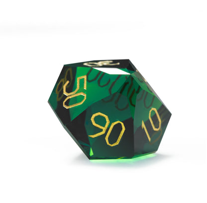 Cypress Green Diamond-Cut 7-Piece Dice Set