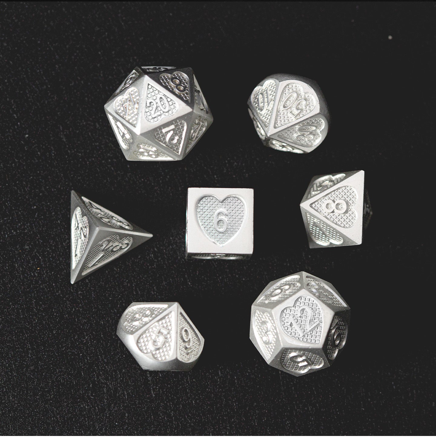 White Emperor’s Core 7-Piece Polyhedral Dice Set