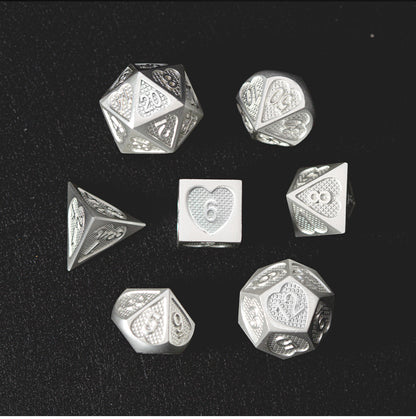 White Emperor’s Core 7-Piece Polyhedral Dice Set