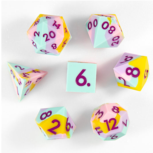 Berry Candy Silicone 7-Piece Polyhedral Dice Set