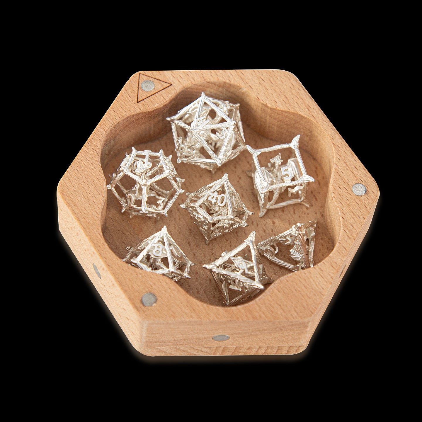 Mithral Dragonbone 7-Piece Polyhedral Dice Set