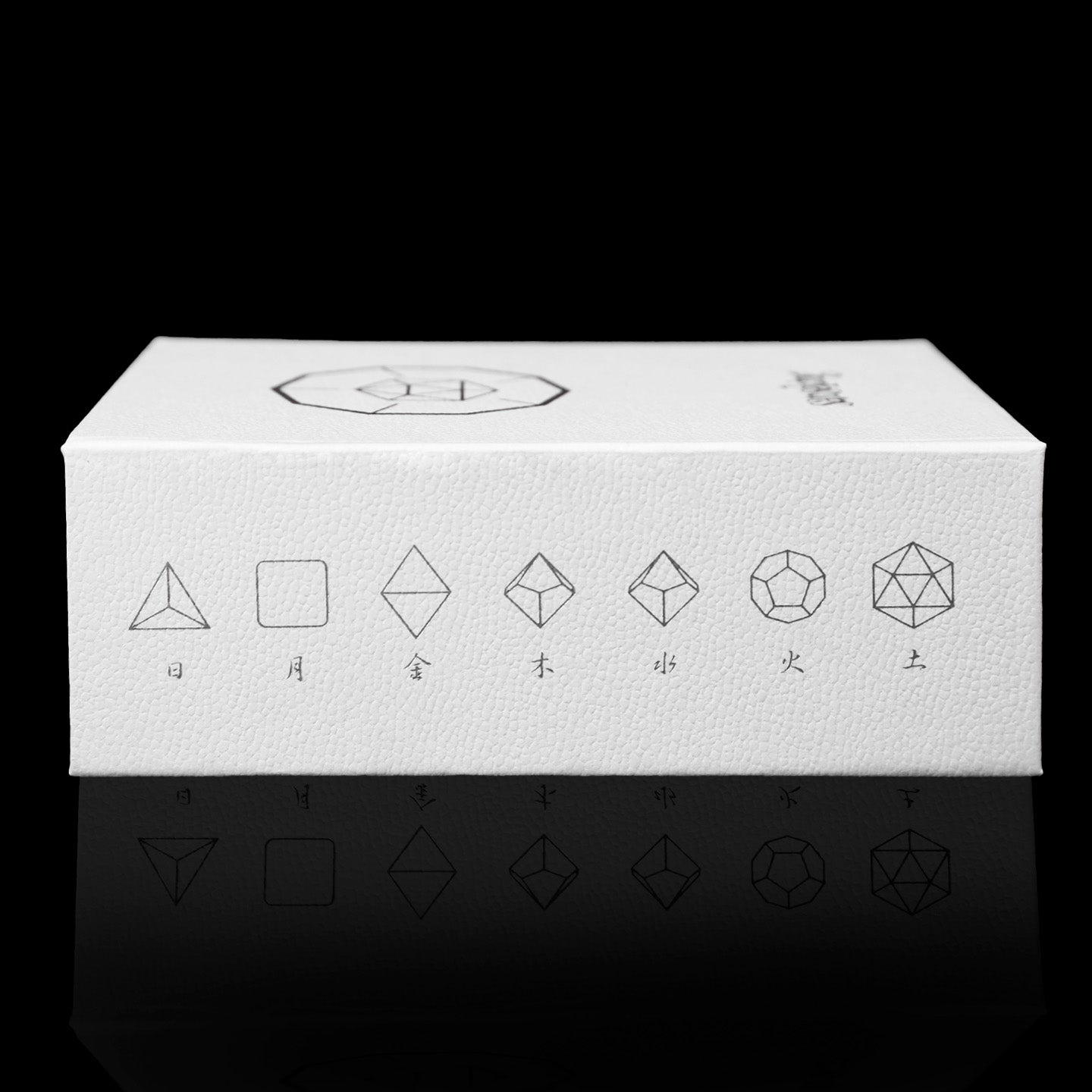 Iridescent Crystal Diamond-Cut 7-Piece Dice Set