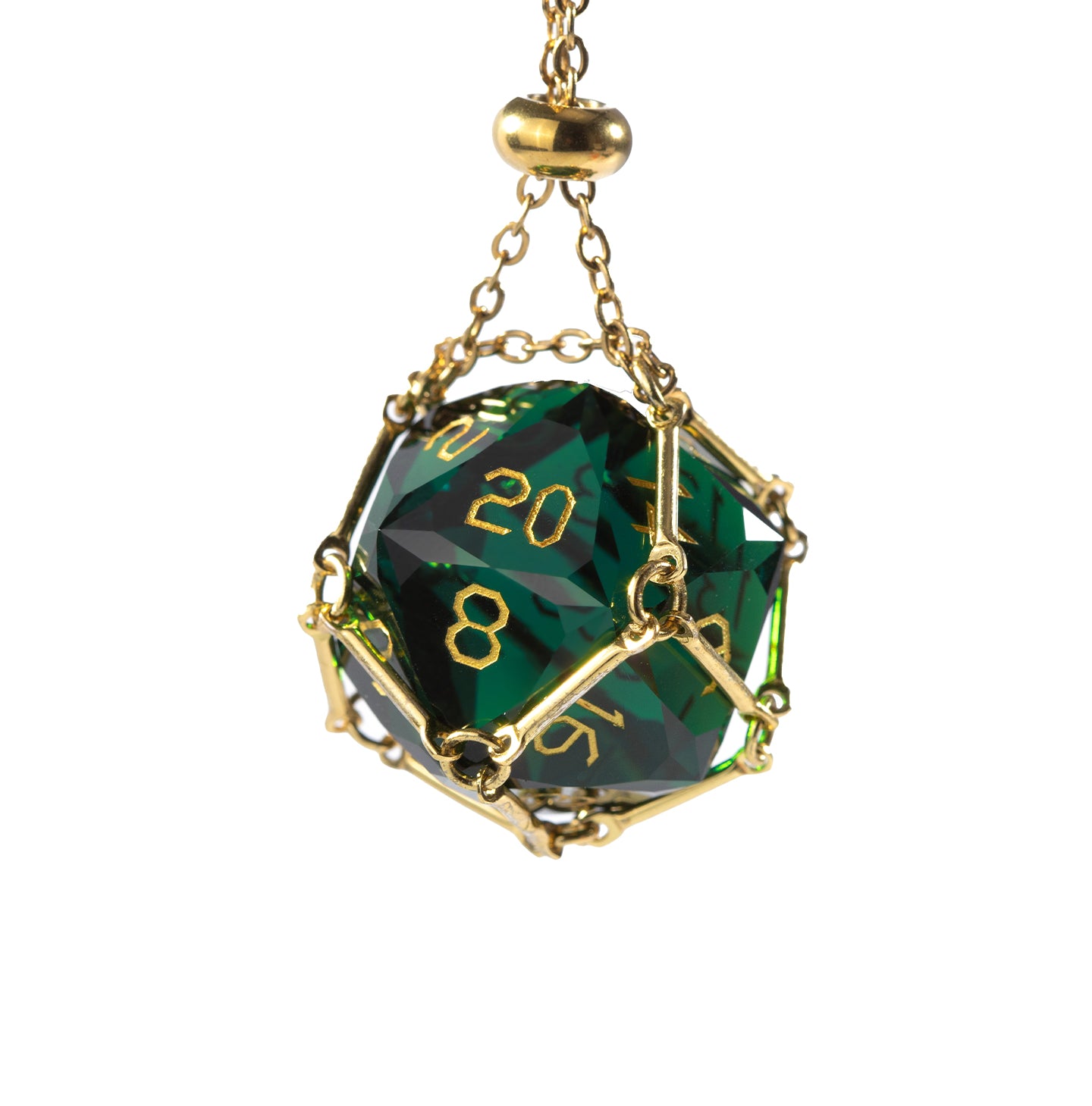 Cypress Green Diamond-Cut 7-Piece Dice Set