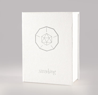 Ocean Blue Cat’s Eye Crystal Diamond-Cut 7-Piece Dice Set