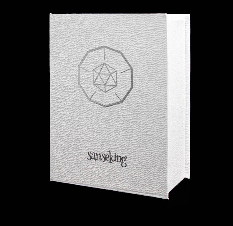 Blush Spirit White Plated 7-Piece Polyhedral Dice Set
