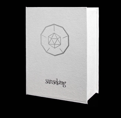 Blush Spirit White Plated 7-Piece Polyhedral Dice Set