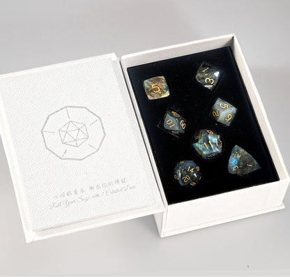 Labradorite Diamond-Cut 7-Piece Dice Set