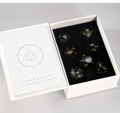 Cypress Green Diamond-Cut 7-Piece Dice Set