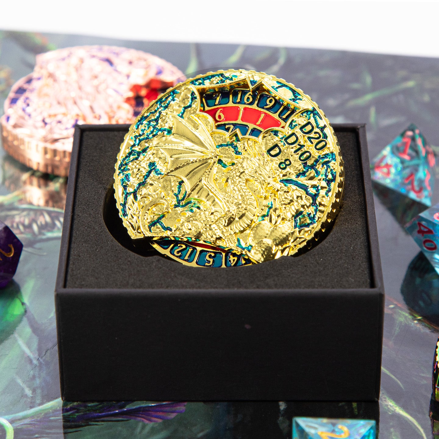 Dragon Dominion 7-in-1 Metal Dice Spinner