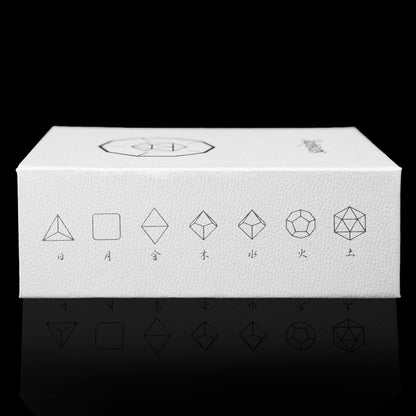 Purple Liuli Glass Diamond-Cut 7-Piece Dice Set