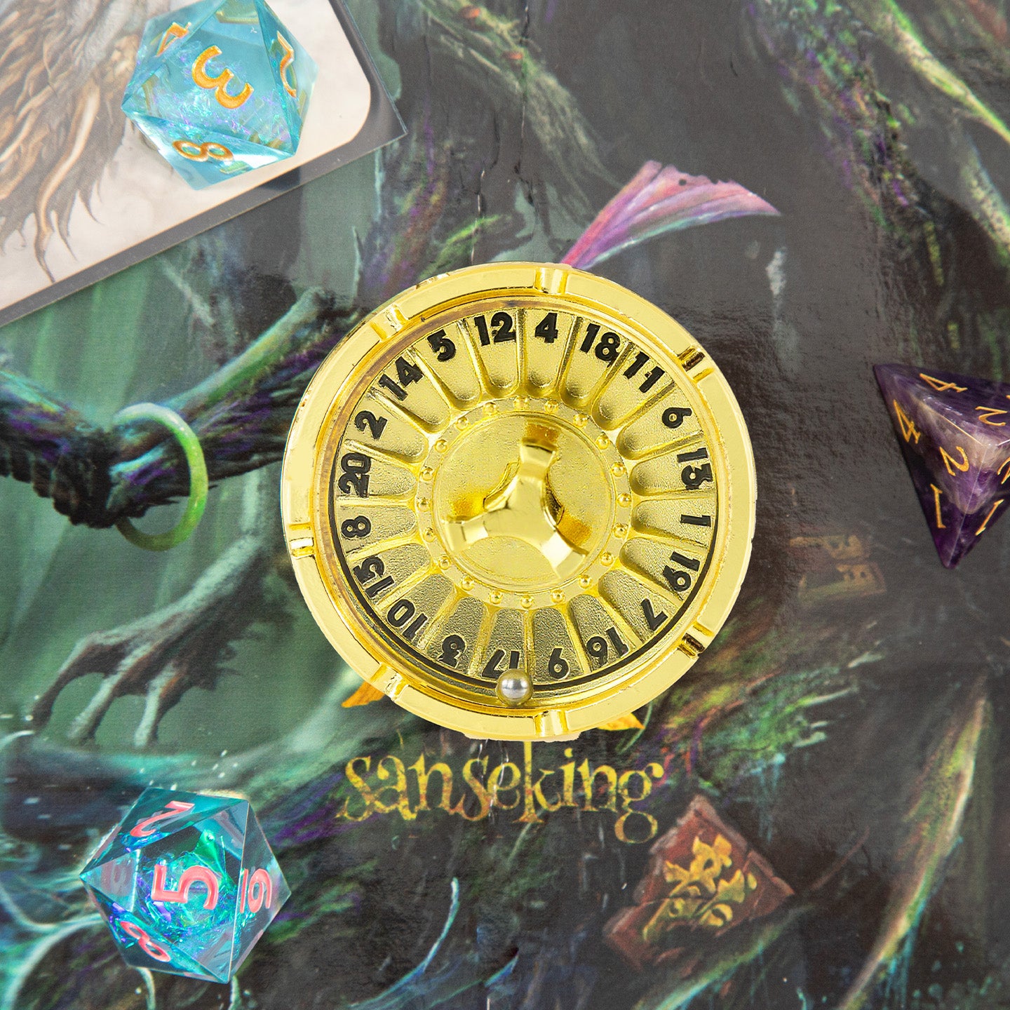 Dragon Metal Dice Spinner 1–20