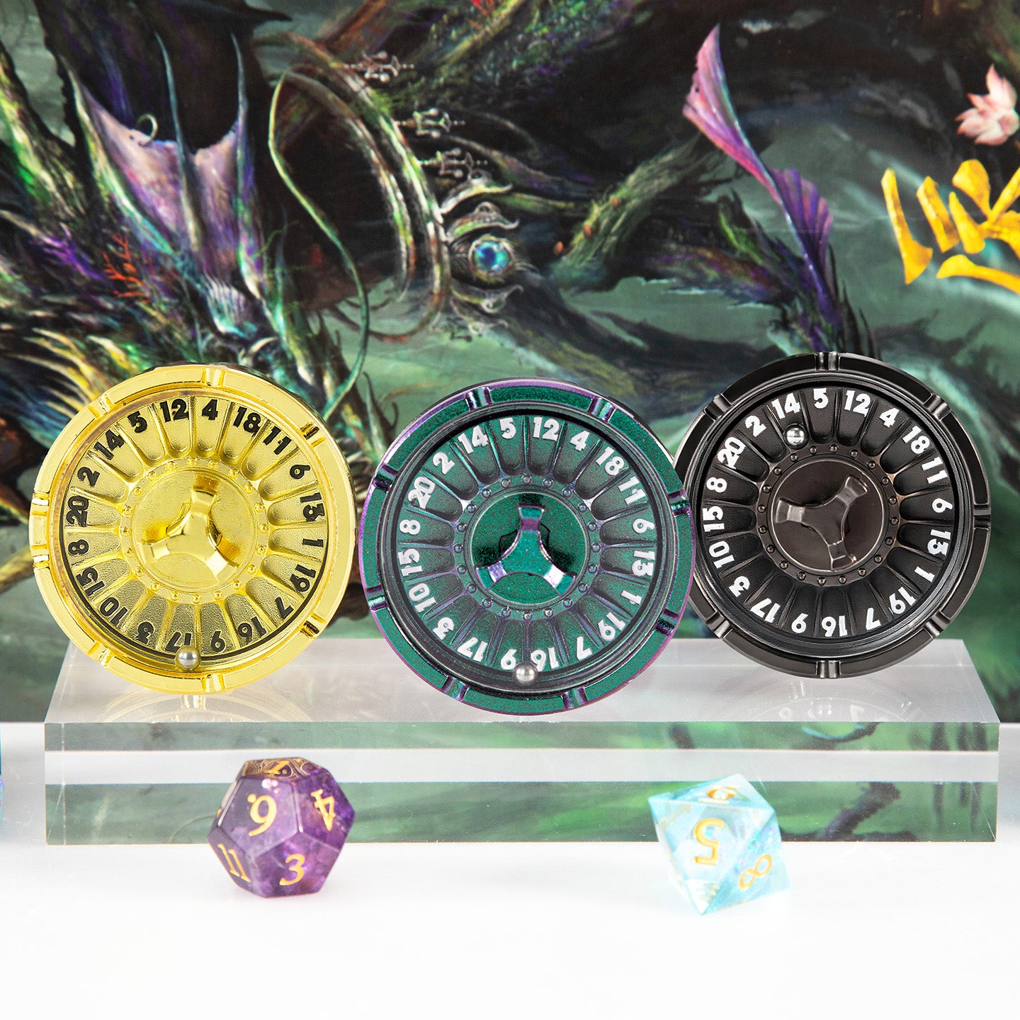 Dragon Metal Dice Spinner 1–20