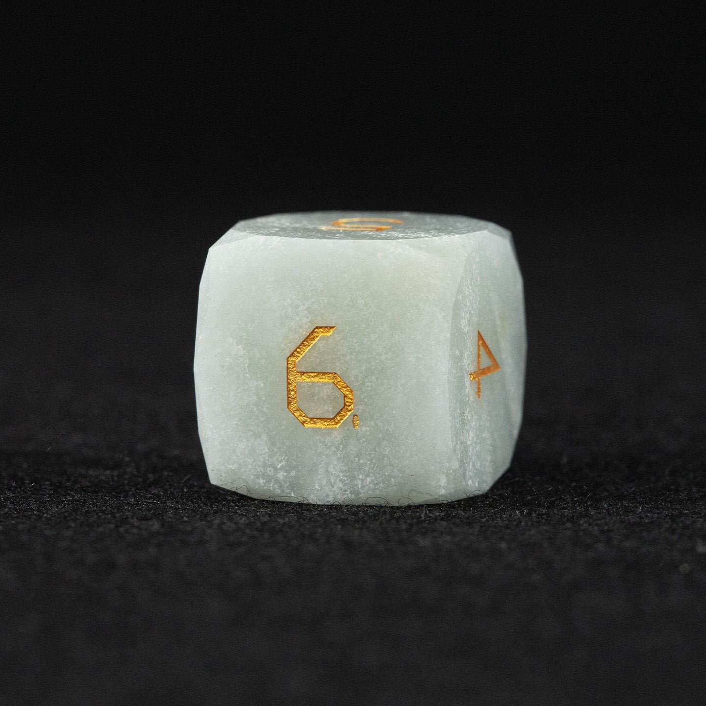 Brazilian Amazonite Diamond-Cut 7-Piece Dice Set
