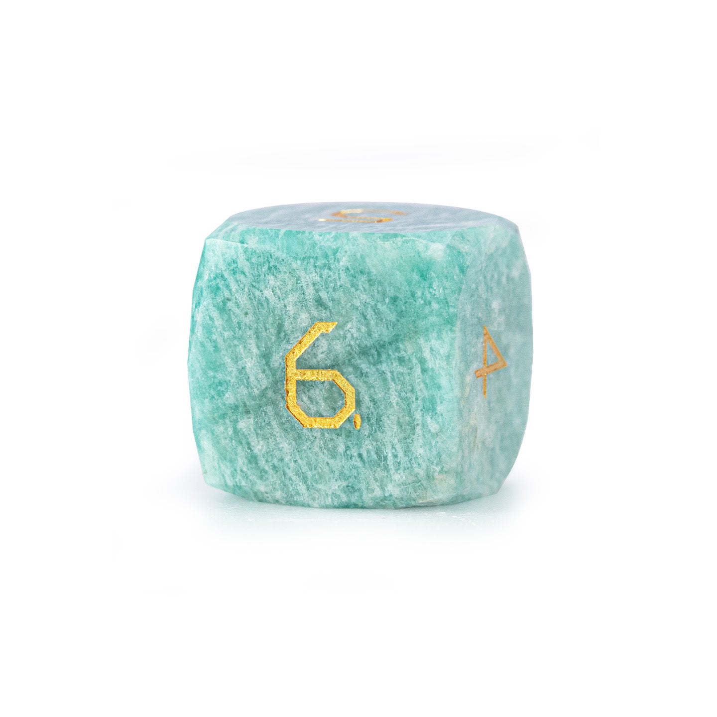 Russian Amazonite Diamond-Cut 7-Piece Dice Set