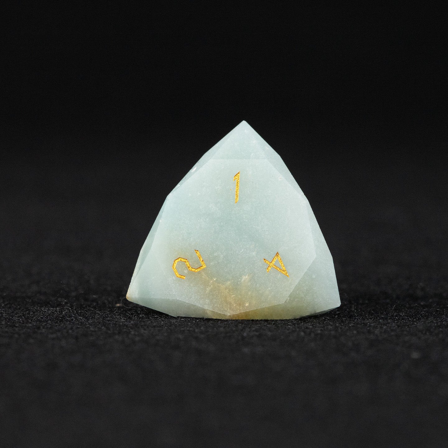 Brazilian Amazonite Diamond-Cut 7-Piece Dice Set