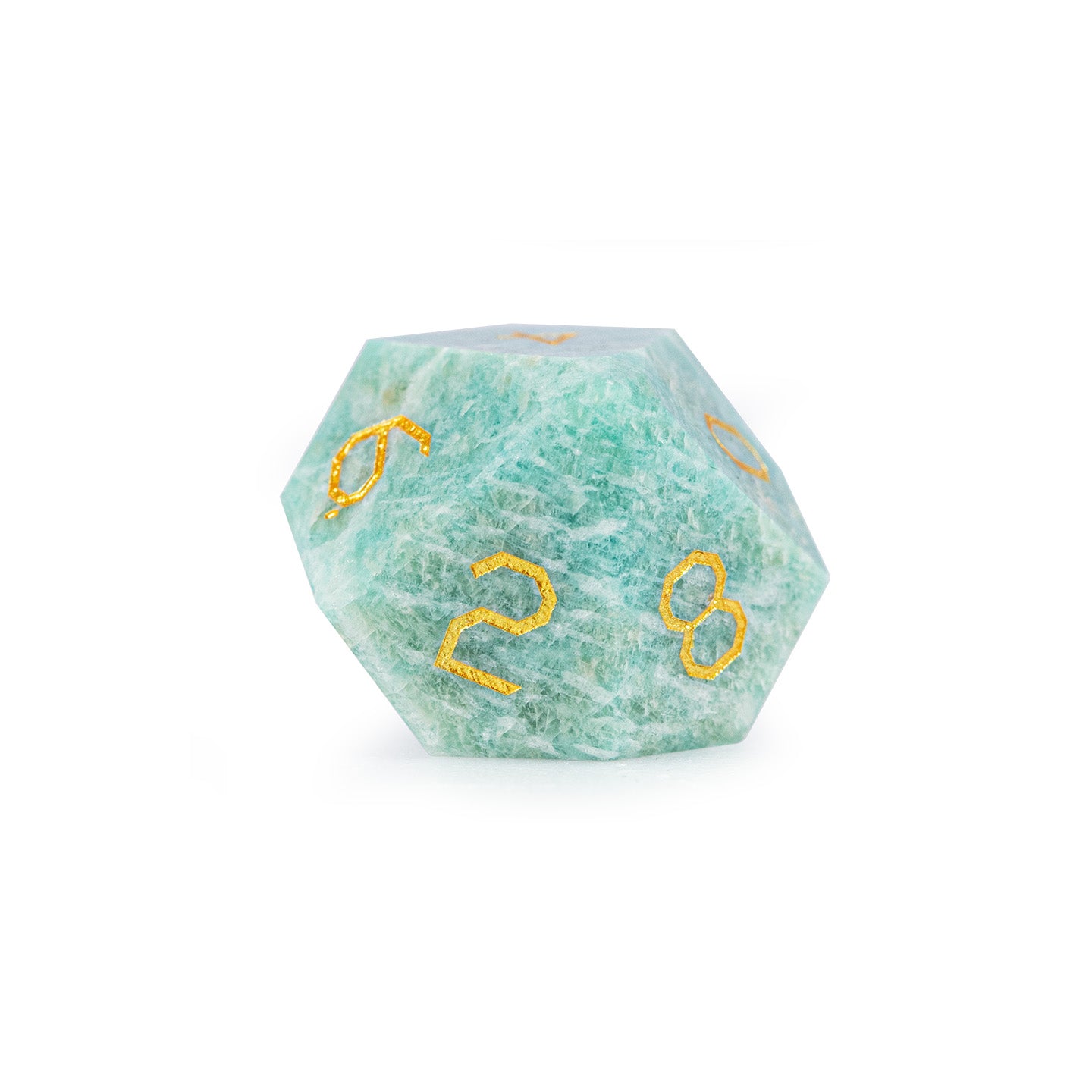 Russian Amazonite Diamond-Cut 7-Piece Dice Set